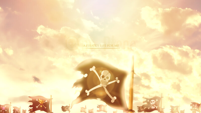 Pirate Flags in Sky