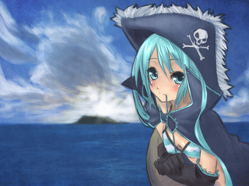 pirate girl by the sea