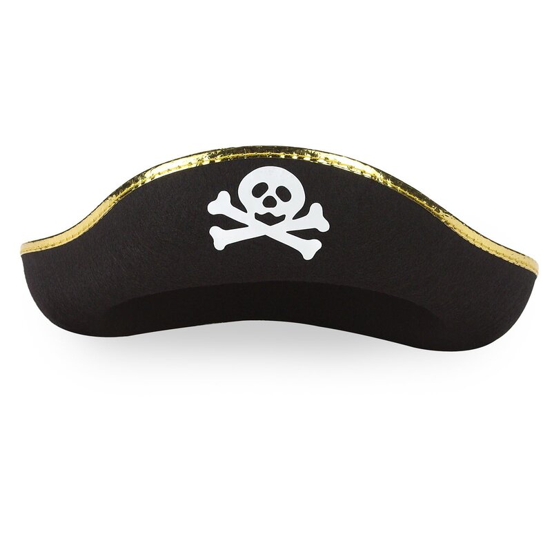 pirate hat with skull and crossbones