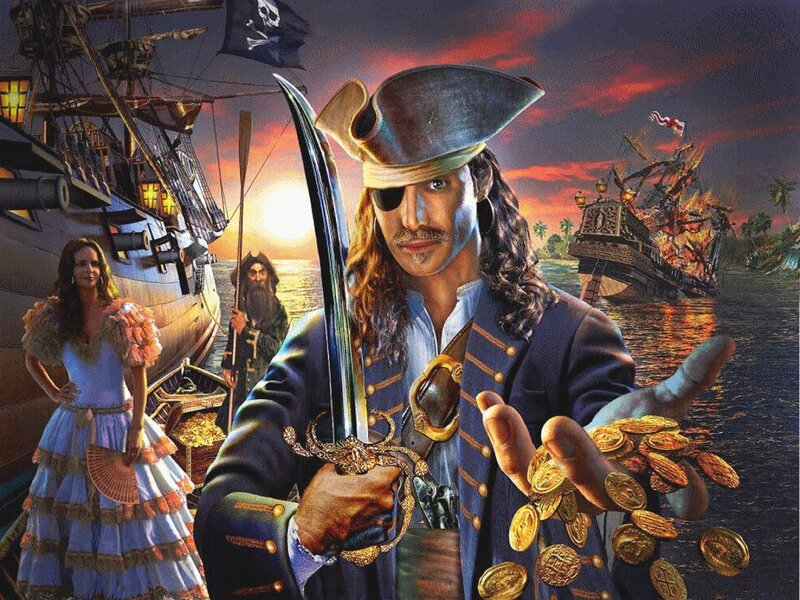 Pirate Holding Coins