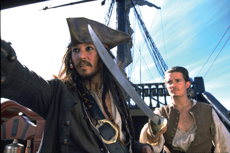 Pirate Holding Sword — Blue