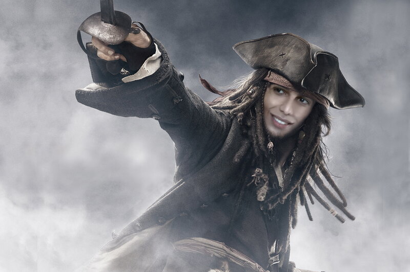 Pirate Holding Sword