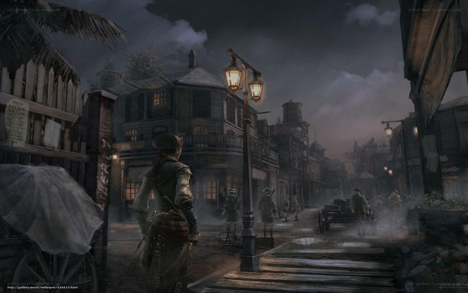 Pirate in a colonial town