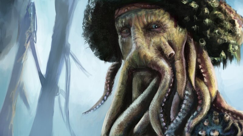 Pirate octopus character