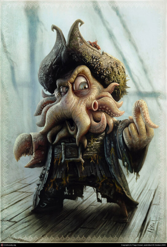 Pirate octopus character