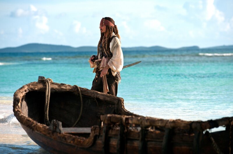 Pirate on a Beach — Blue