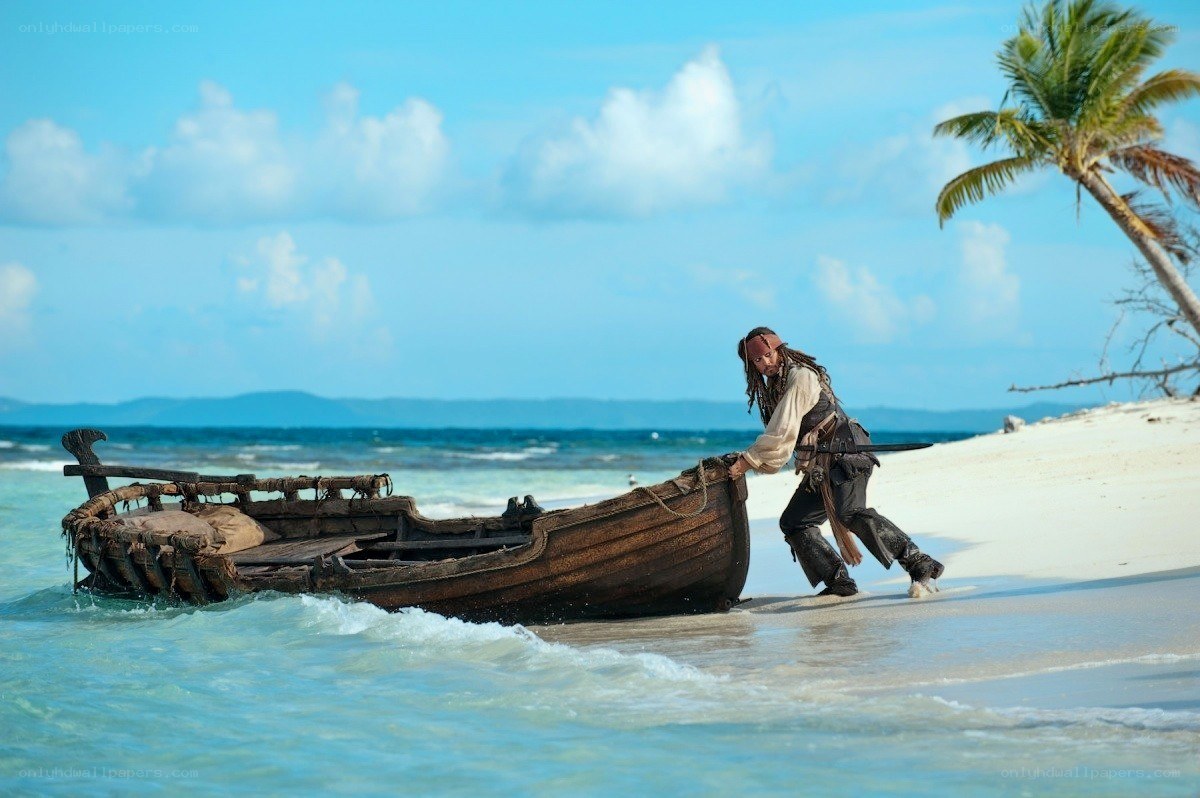 pirate on a tropical beach