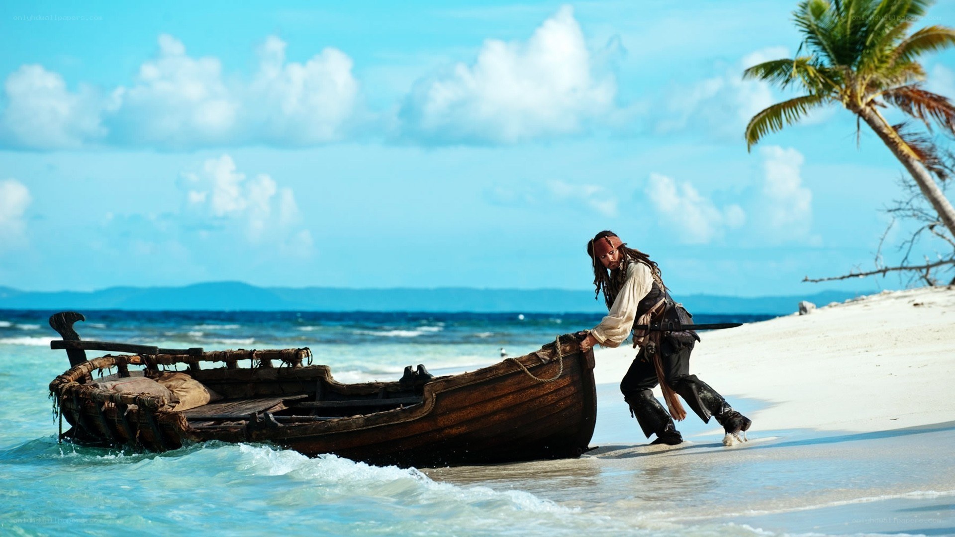 pirate on a tropical beach