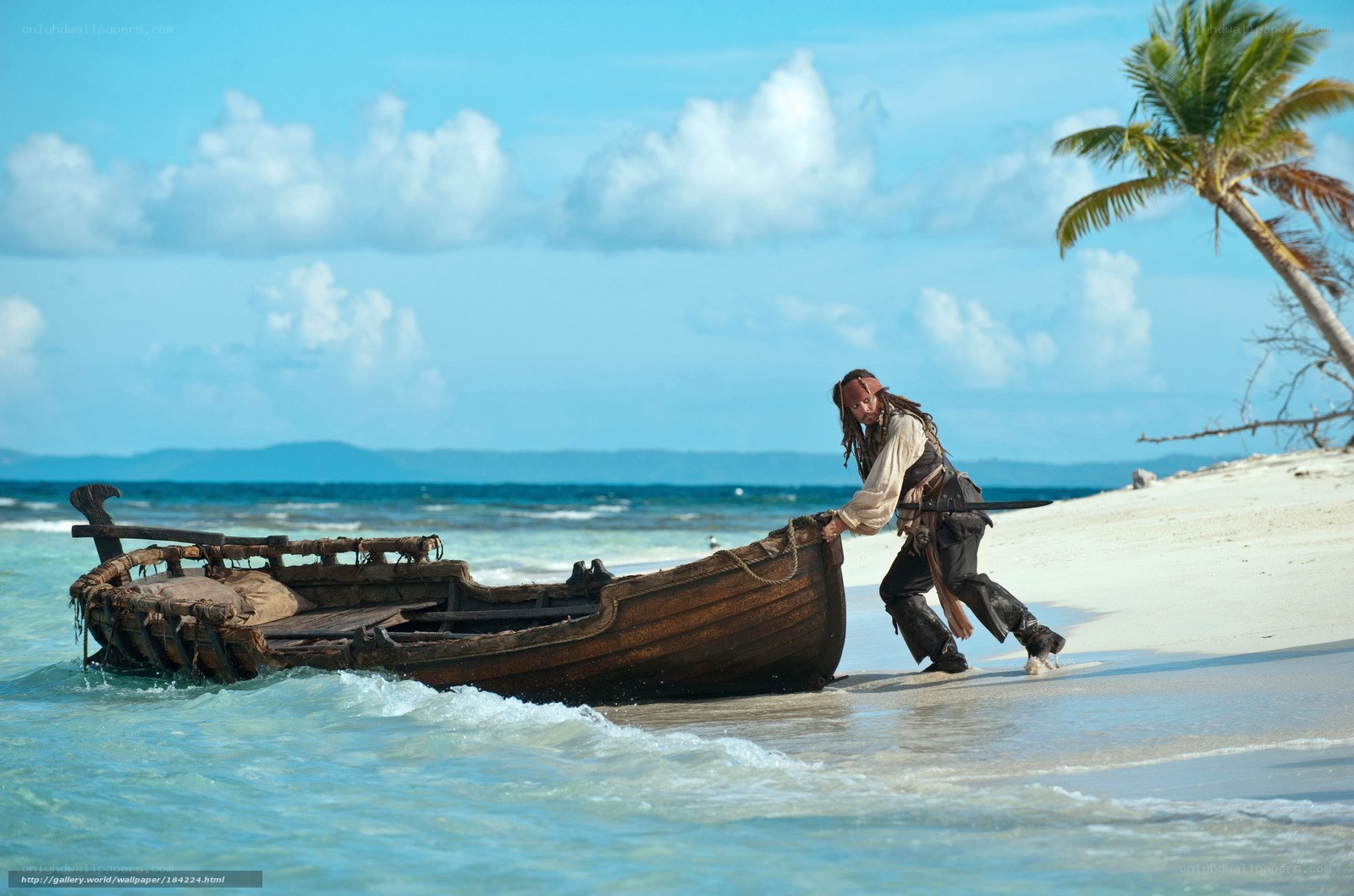 Pirate on a tropical beach
