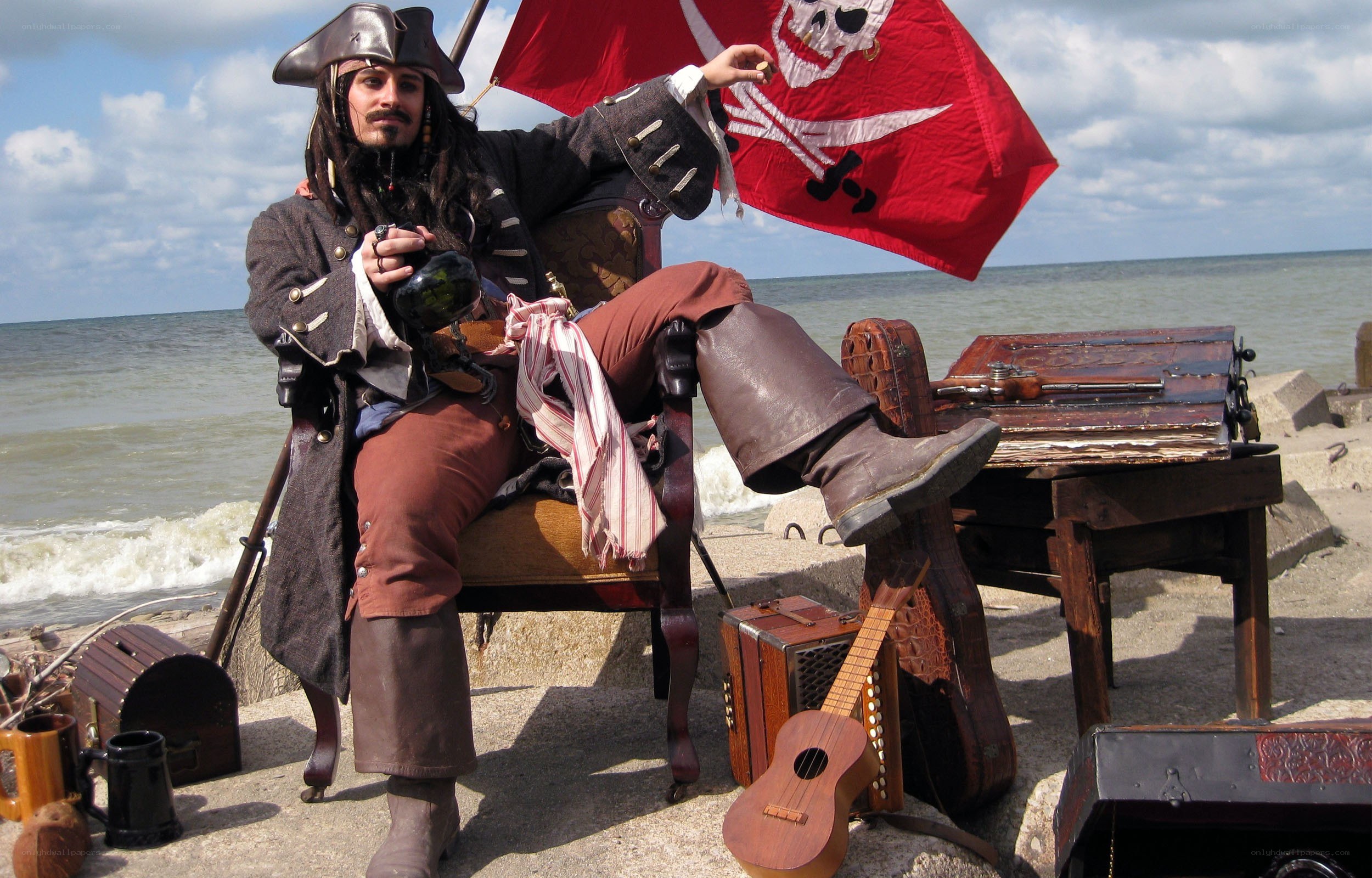 Pirate on the beach