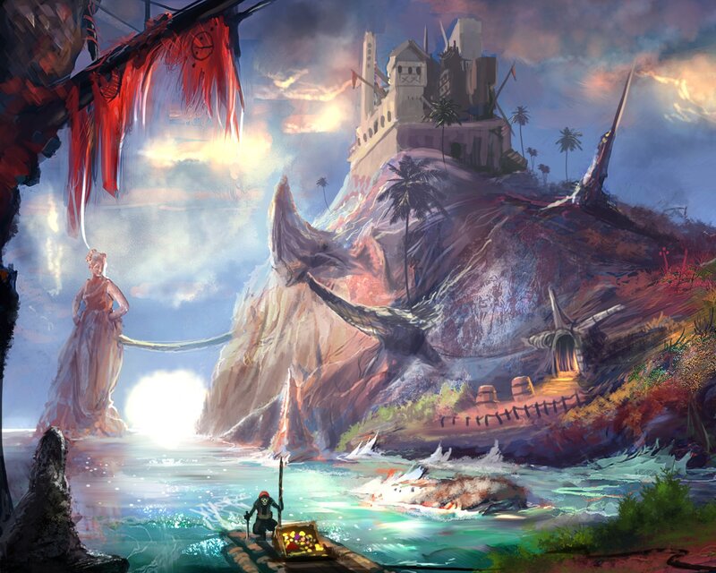 Pirate's island fortress