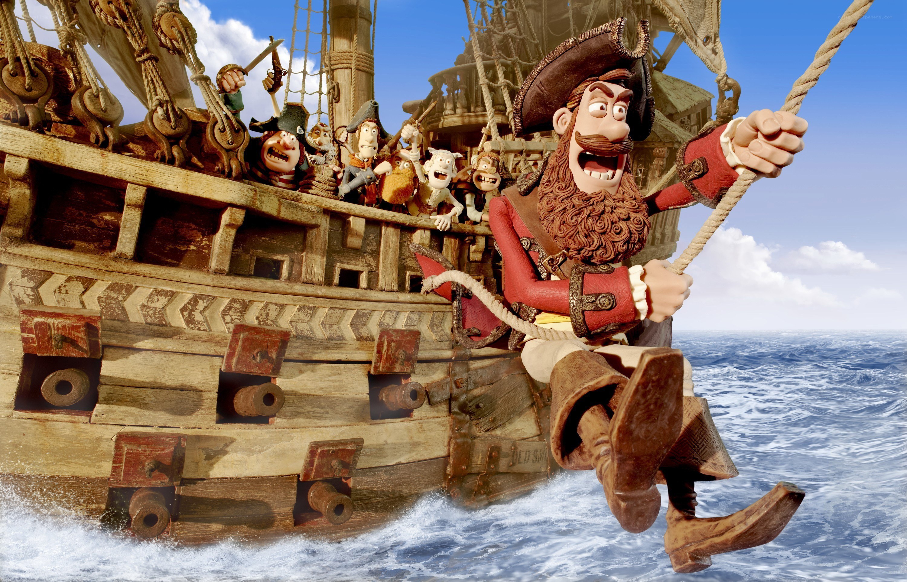 Pirate ship adventure scene
