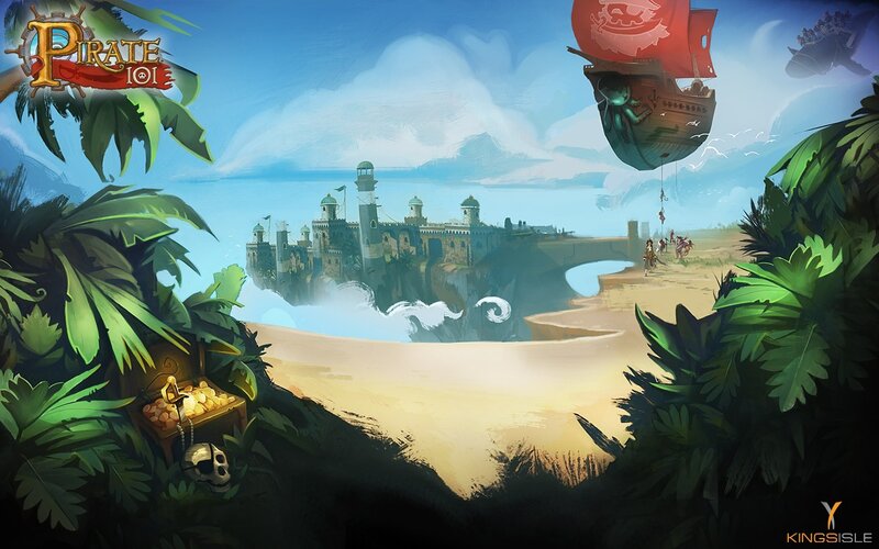 Pirate Ship and Castle — Green