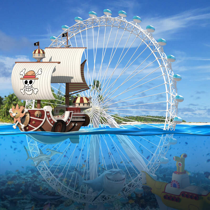 Pirate Ship and Ferris Wheel