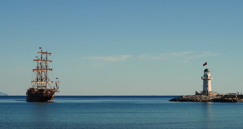Pirate Ship and Lighthouse