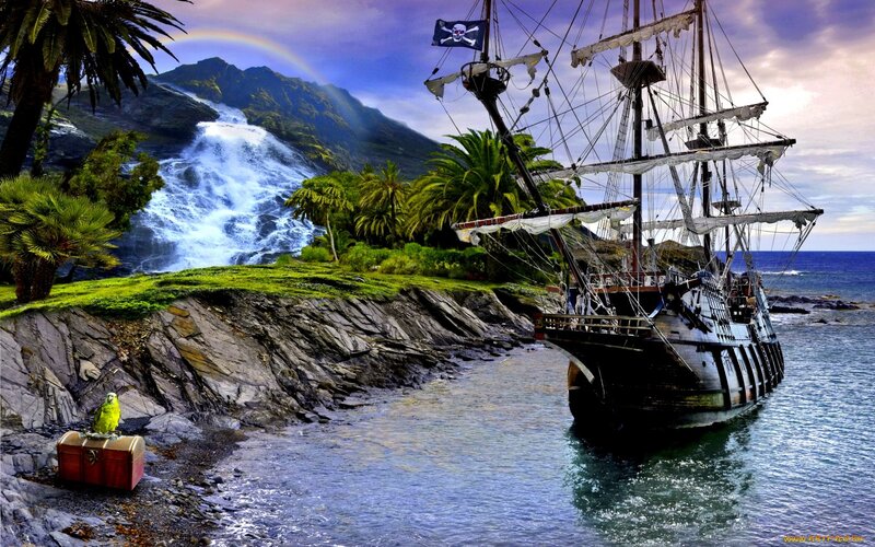 Pirate Ship at Tropical Bay
