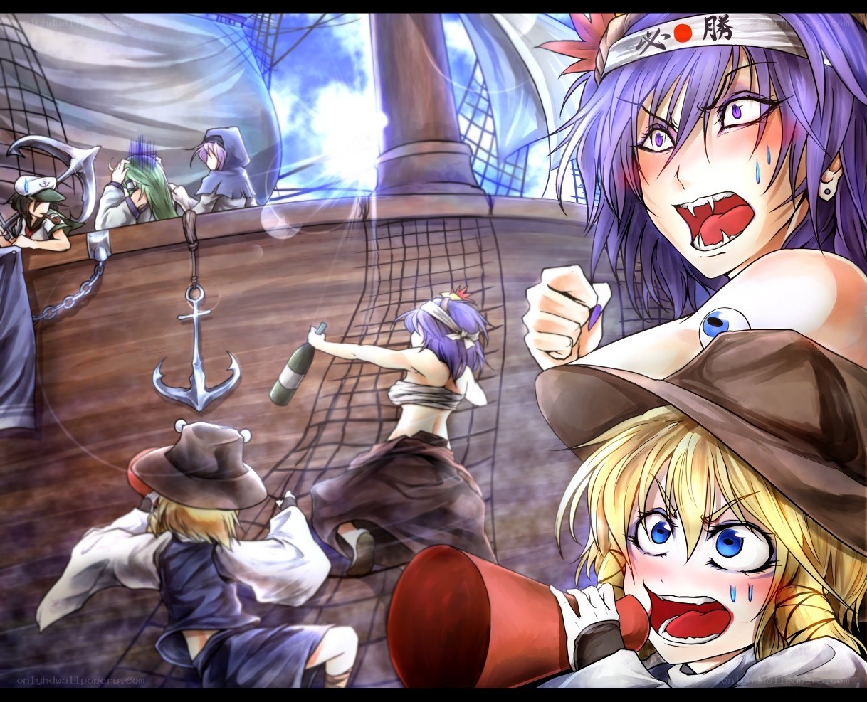 Pirate ship battle scene