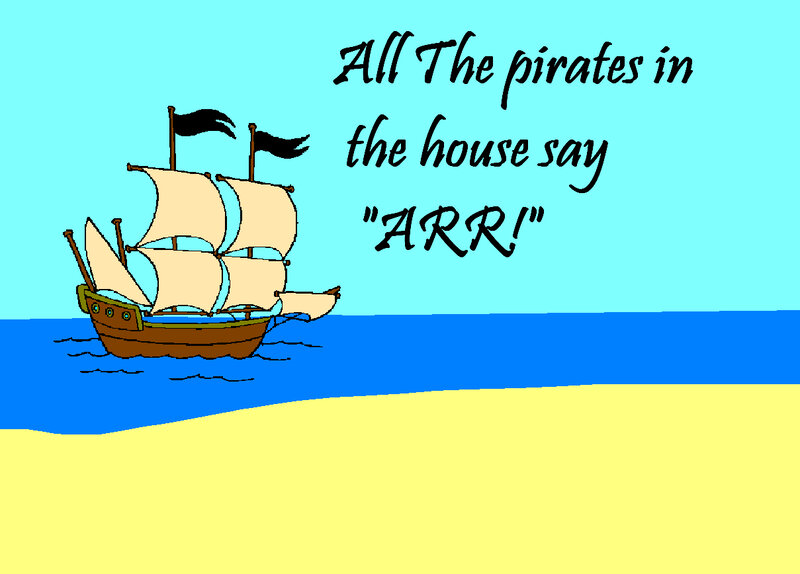 Pirate ship on beach