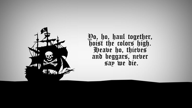 Pirate ship silhouette