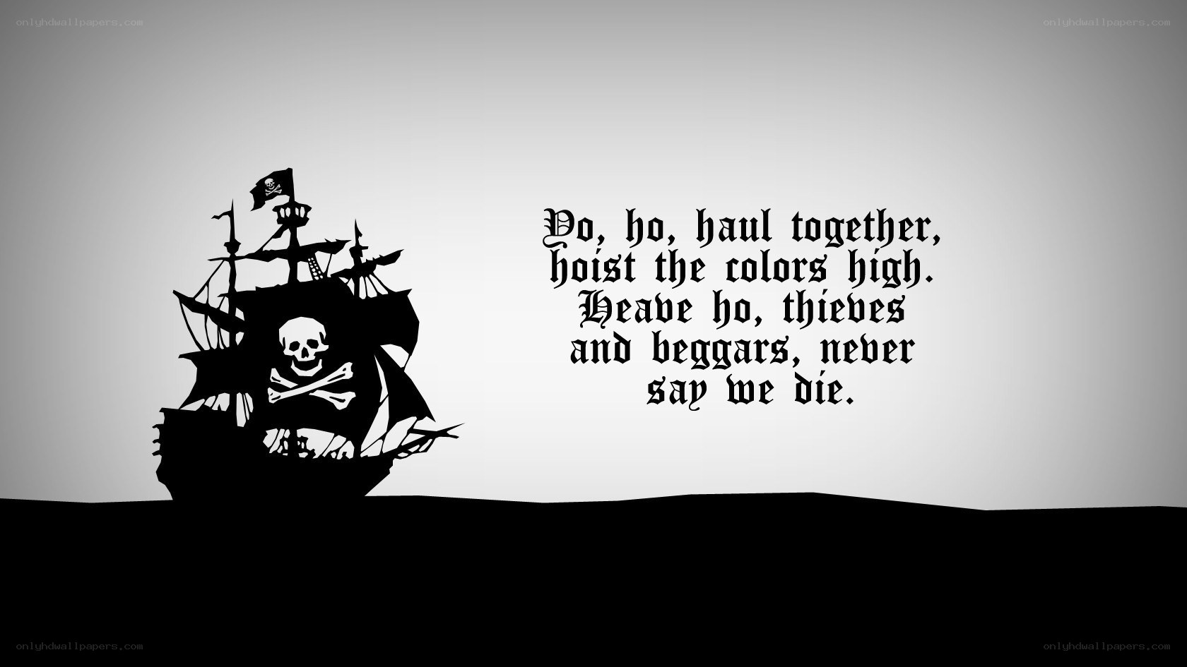 Pirate ship silhouette