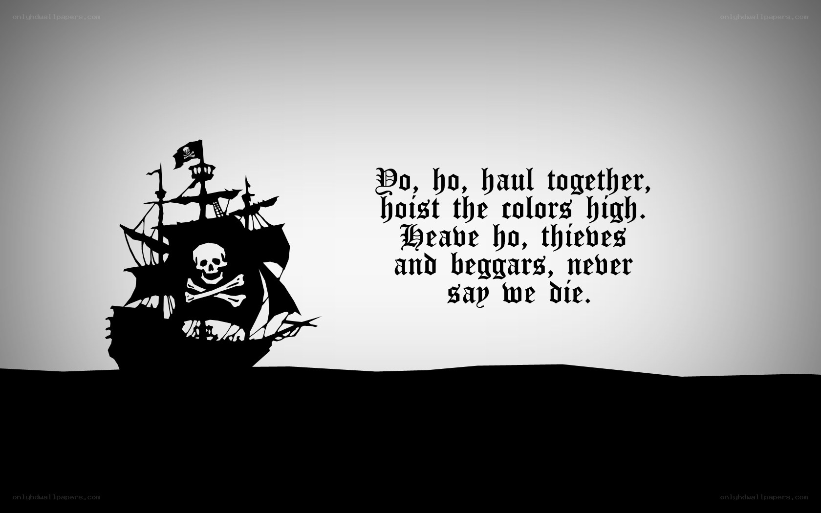 Pirate ship silhouette