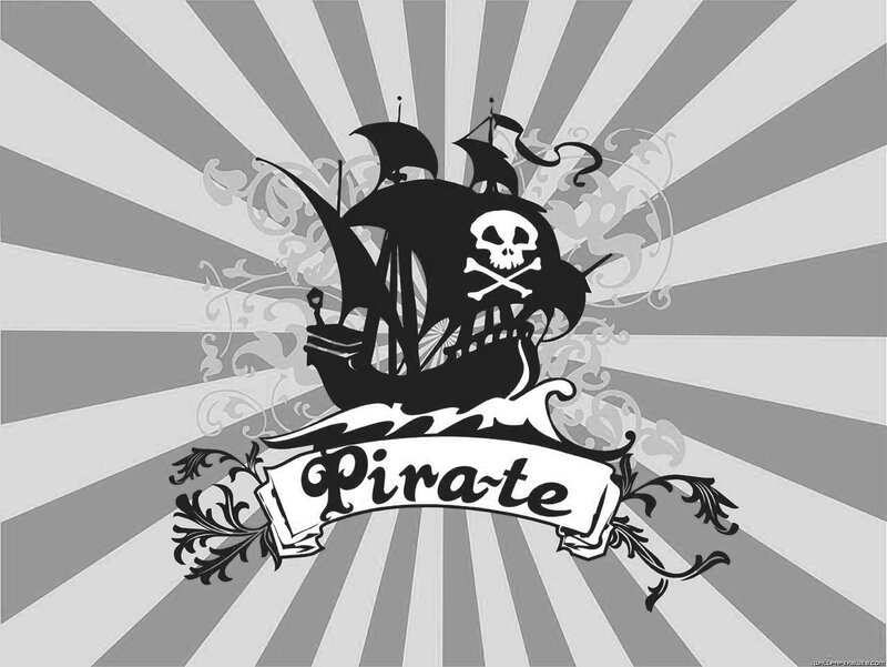 Pirate Ship Silhouette — Black, Dramatic, Vector Art, Skull and Crossbones, Banner