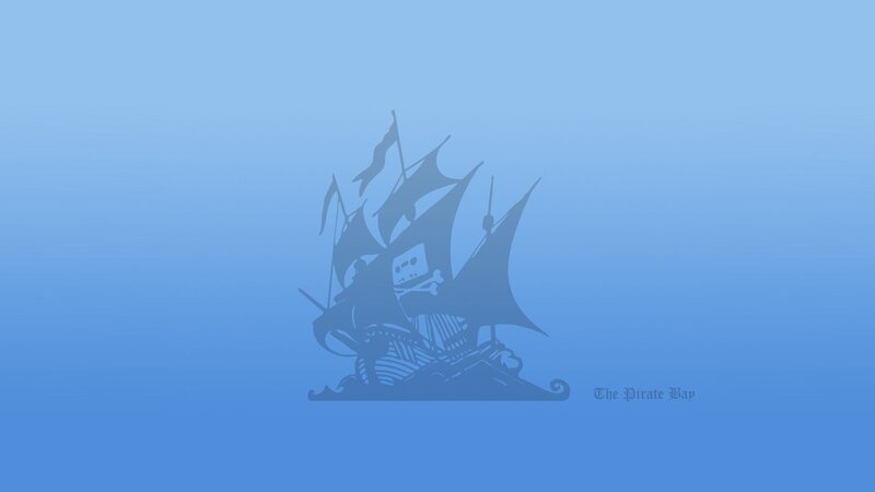 Pirate Ship Silhouette — Blue, Calm