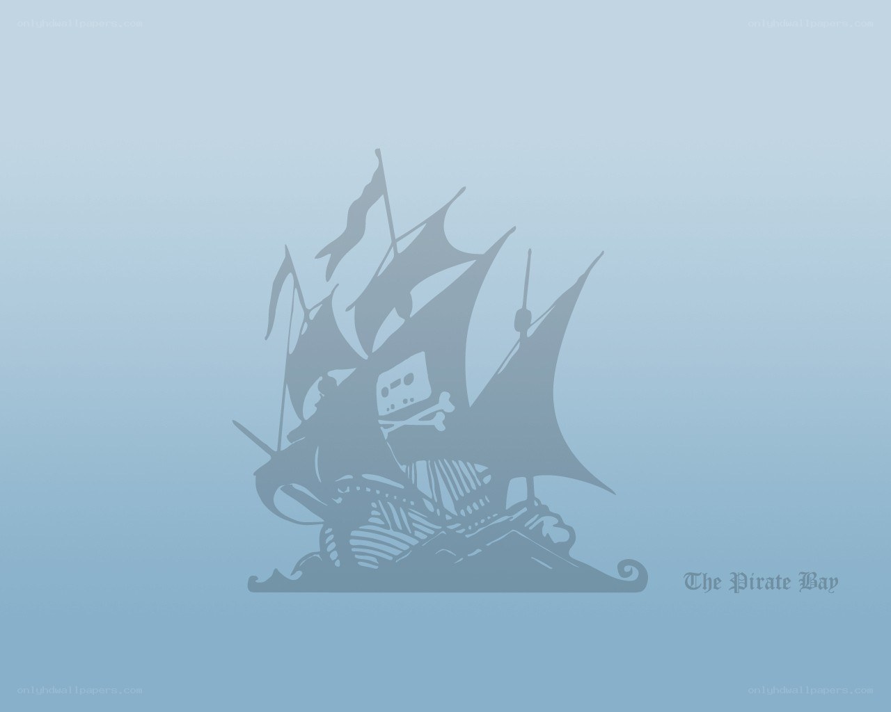 pirate ship silhouette logo