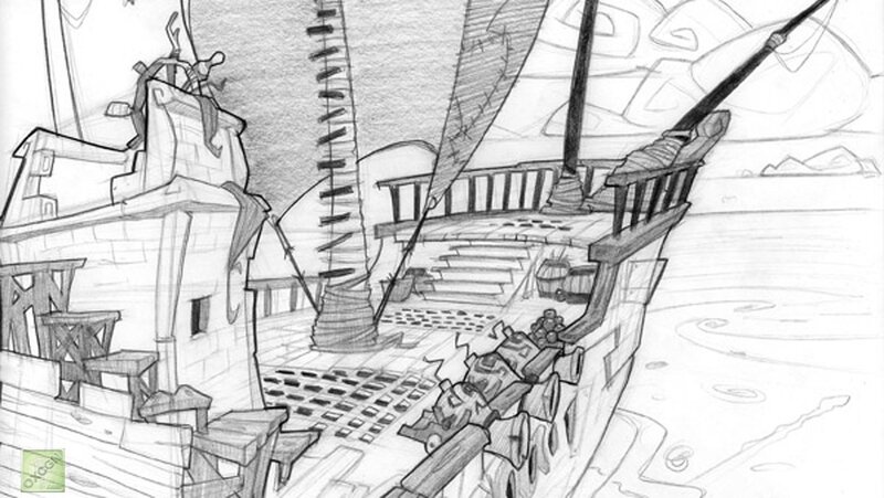 Pirate ship sketch