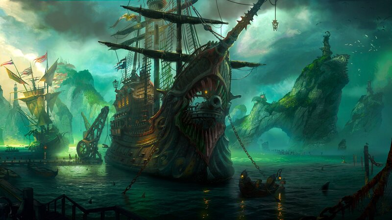 Pirate Ship with Shark Head