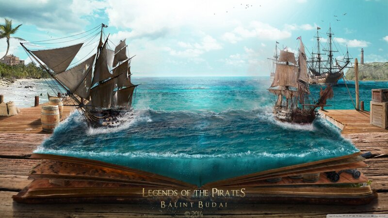 Pirate Ships in Book