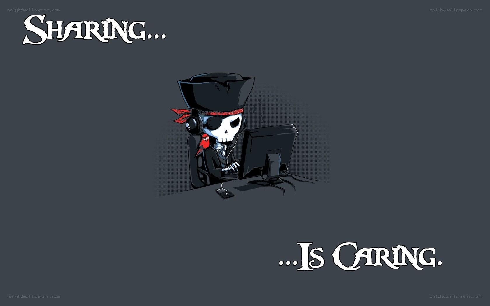 Pirate skeleton sharing is caring