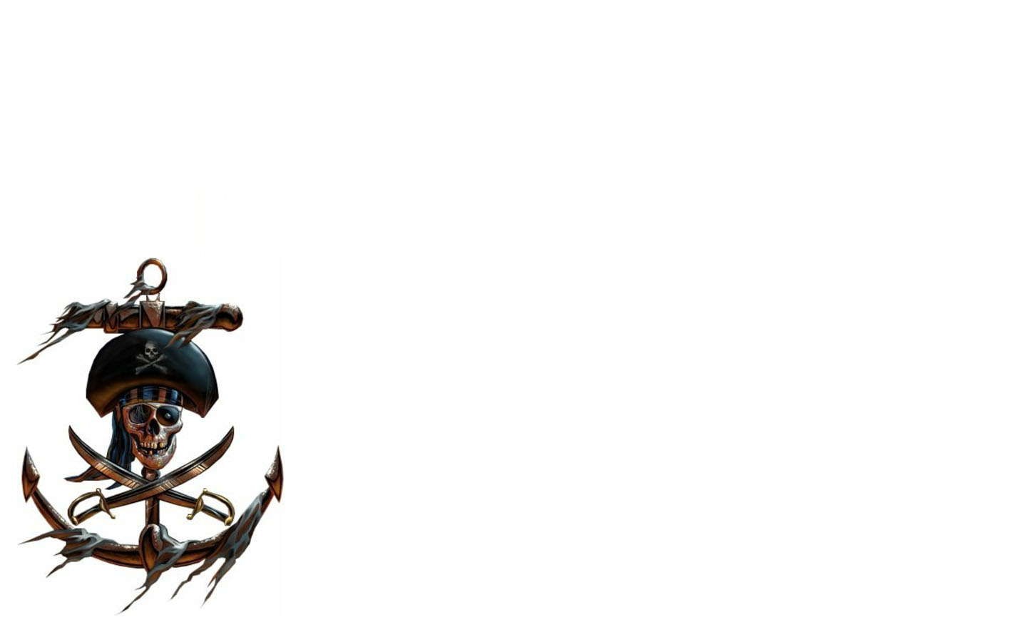 pirate skull and anchor emblem