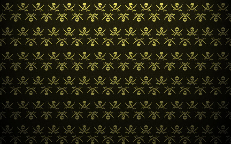 Pirate Skull and Crossbones — Black