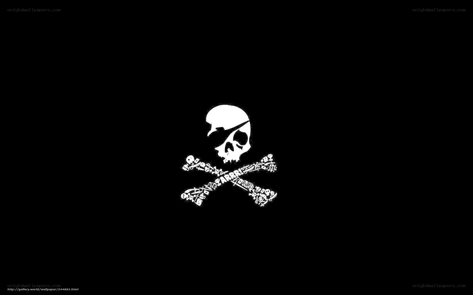 Pirate skull and crossbones