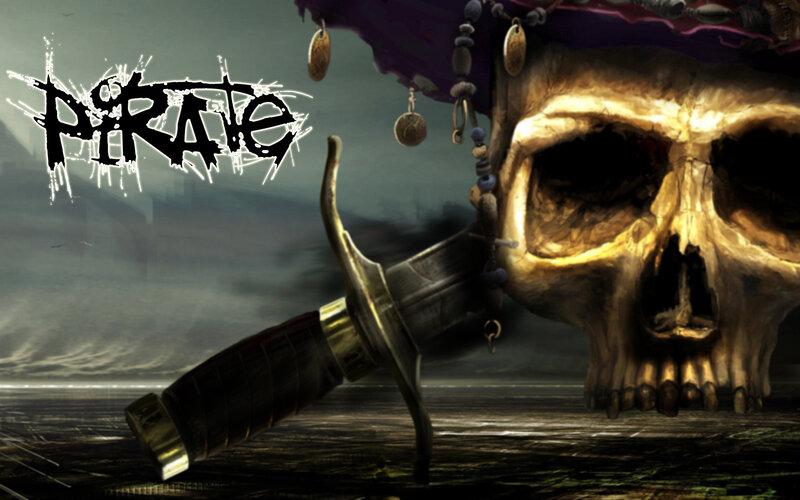 pirate skull and sword