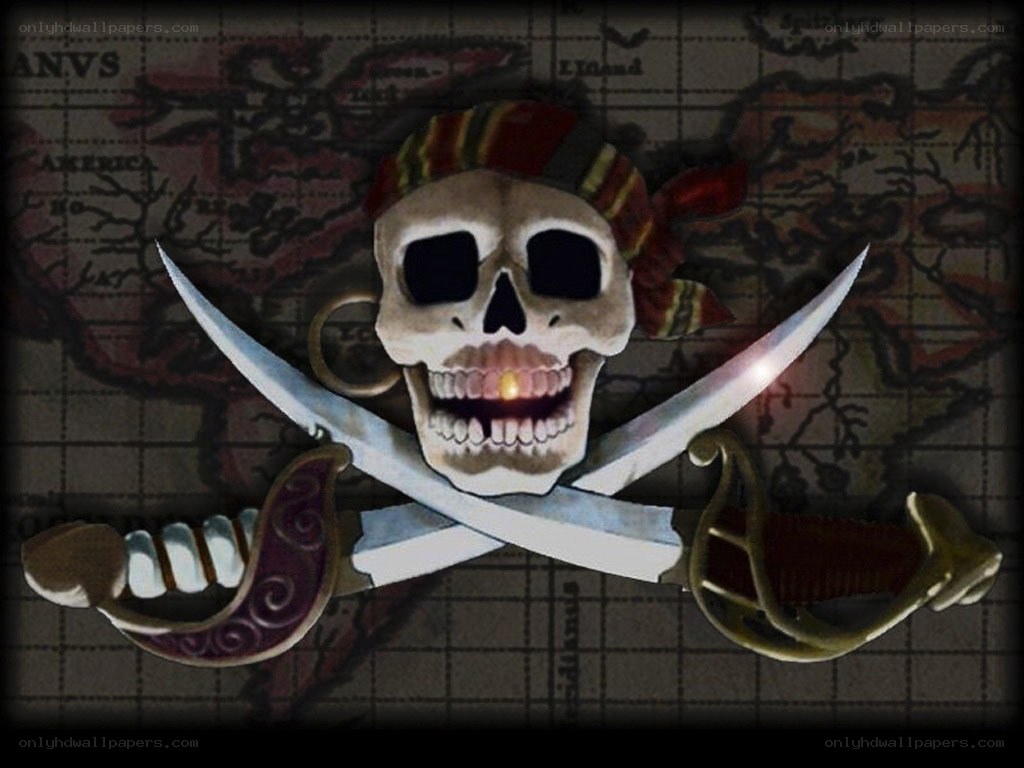 Pirate skull and swords