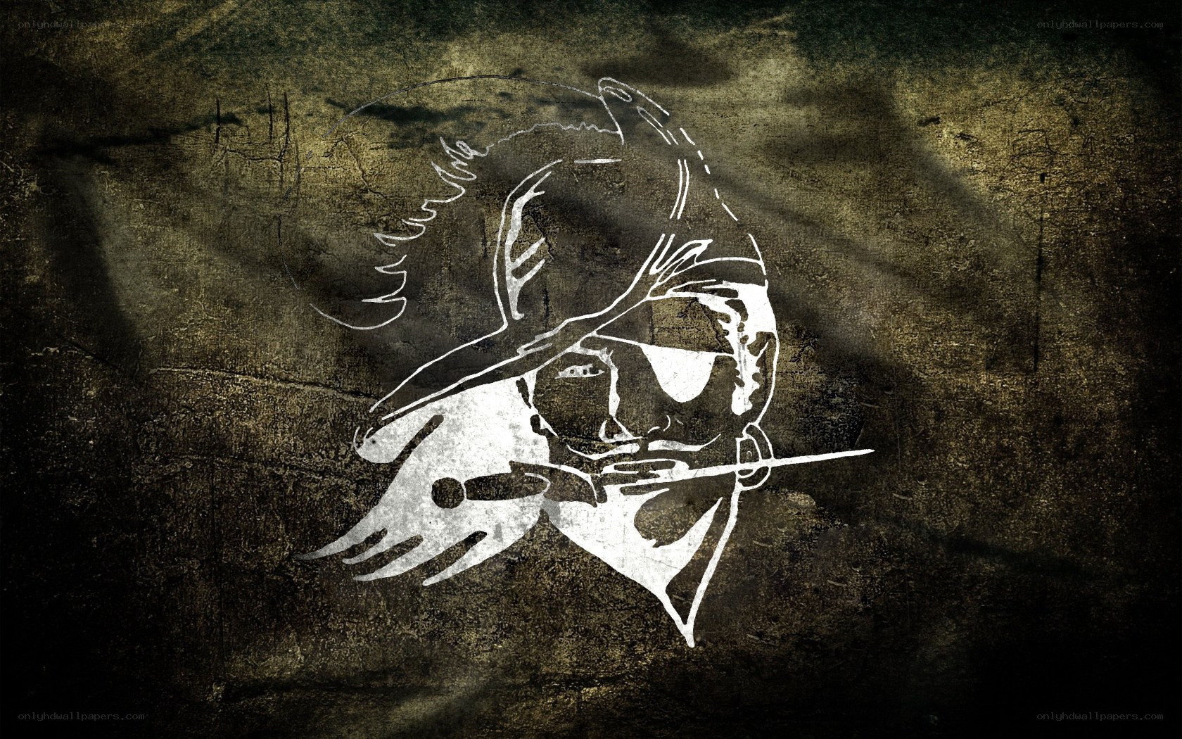 pirate skull logo on grunge background
