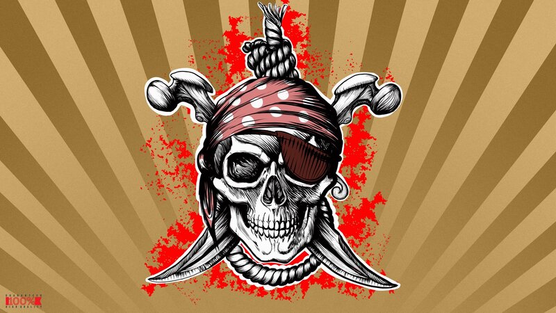 pirate skull with bandana