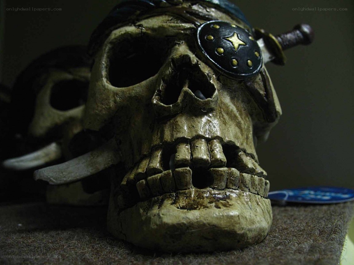 Pirate skull with sword