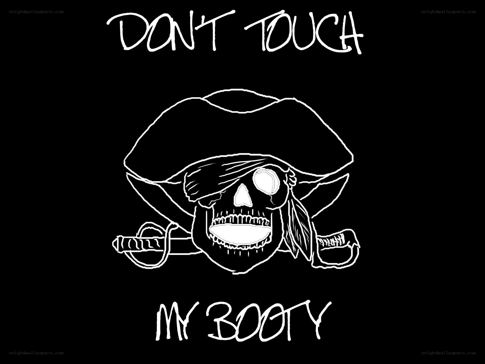 Pirate skull with text