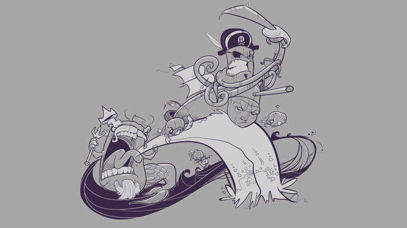 pirate squid battle