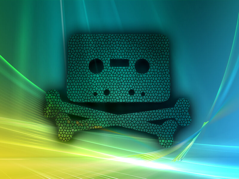Pirate tape icon on colorful background
