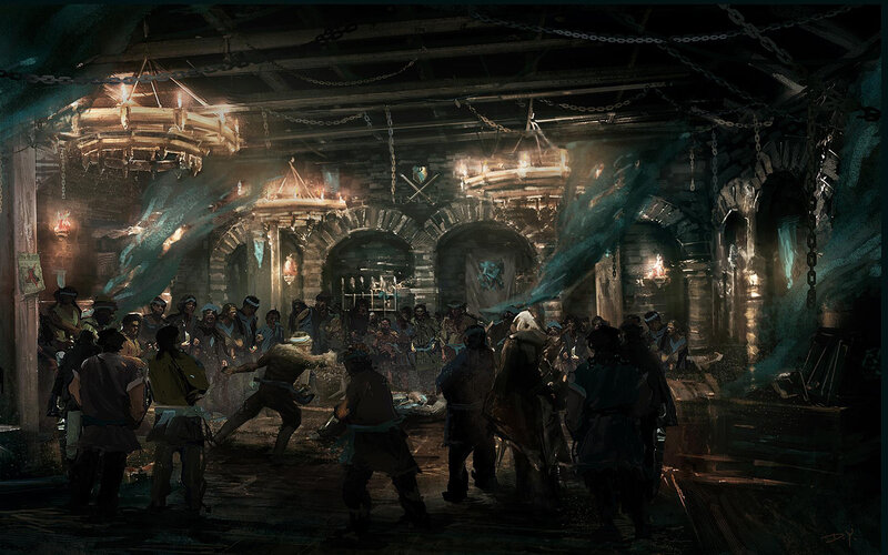 Pirate tavern brawl