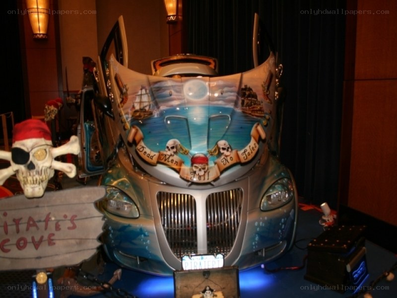 Pirate-themed truck display