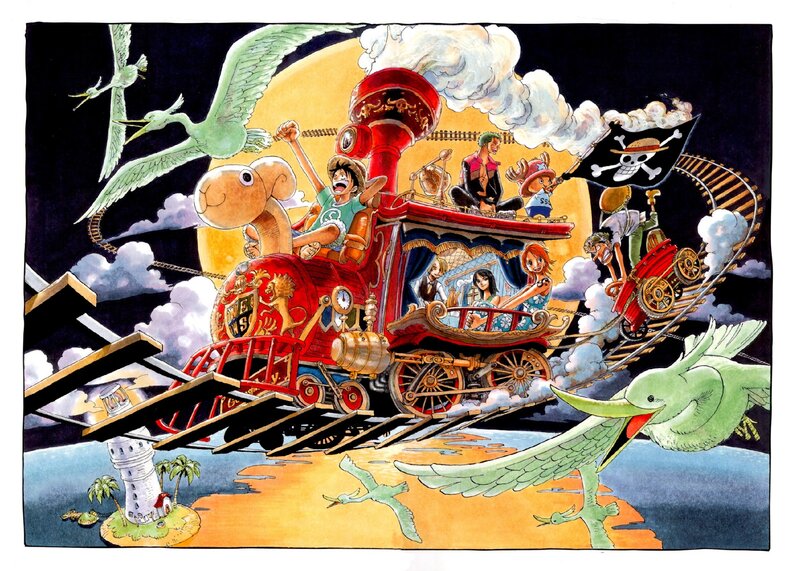 Pirate Train on Tracks