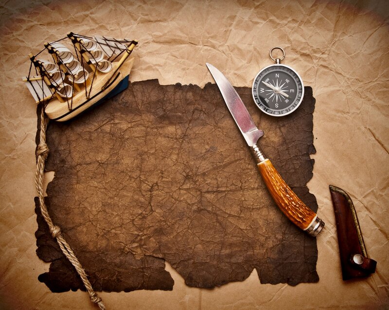 Pirate Treasure Map — Brown