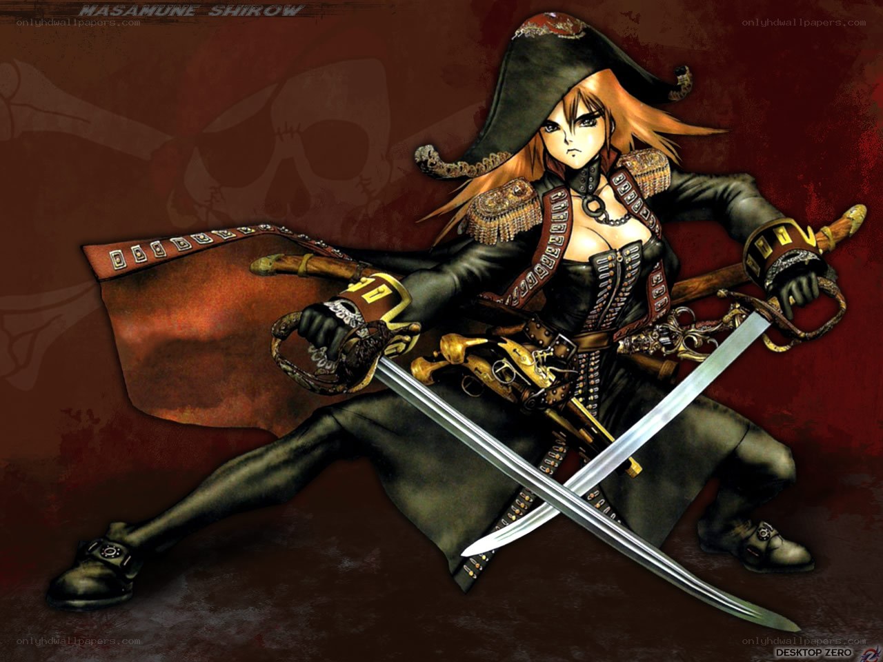 Pirate warrior with swords