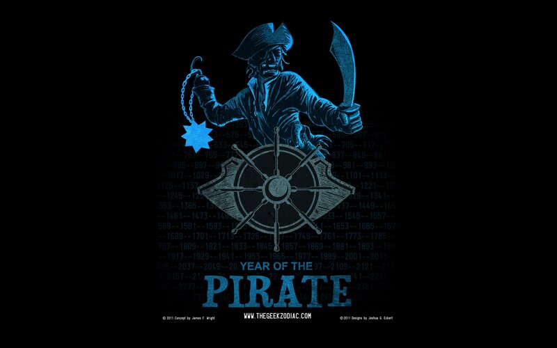 Pirate with Cutlass — Black