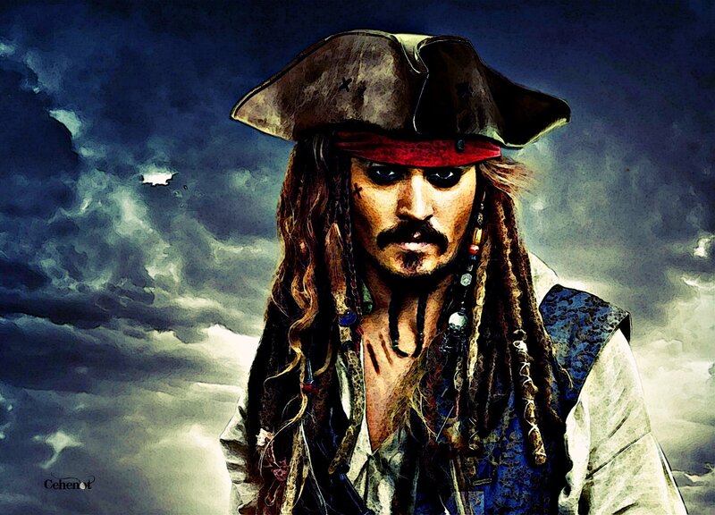 Pirate with Dreadlocks — Blue